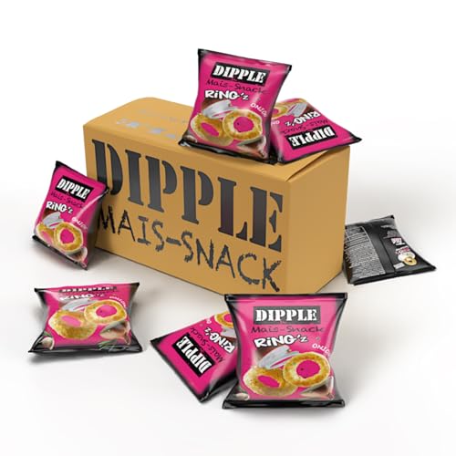 Dipple Mais-Snack Onion Ring´z - Knusprig & würzig (36x20g) Wurfmaterial von Dipple