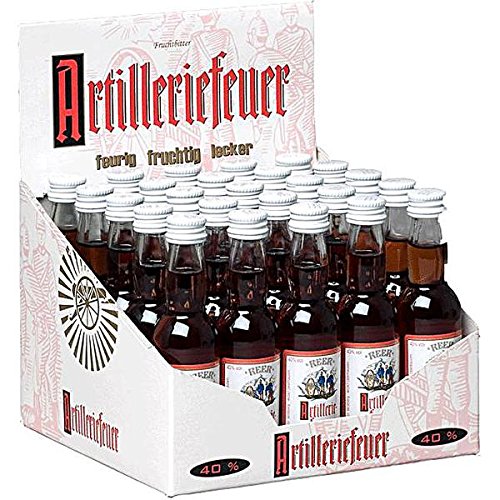 24 Flaschen Artilleriefeuer 40% Vol. a 0,04L Frucht Bitter Likör von Dirty Harry