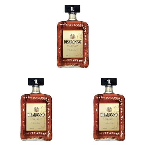 DISARONNO Originale (1 x 1000 ml) – italienischer Amaretto Likör mit süßem, fruchtigem Aroma nach Bittermandel und Vanille – ideal für Cocktails, Longdrinks, auf Eis oder pur – 28% Alk. von Disaronno