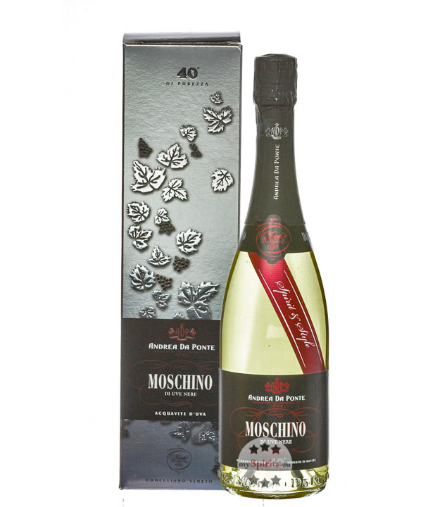 Andrea Da Ponte Moschino Acquavite d'Uva (40 % Vol., 0,7 Liter) von Distilleria Andrea Da Ponte