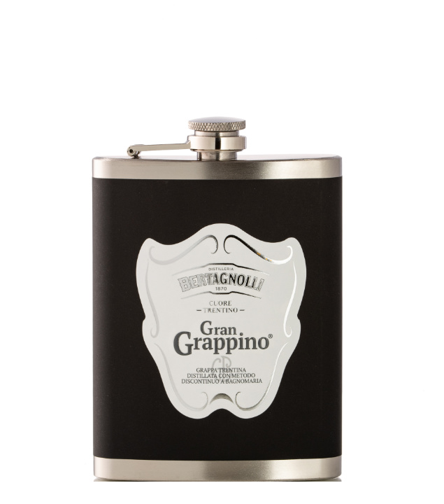 Bertagnolli Flachmann Gran Grappino Bianco  (42 % vol, 0,2 Liter) von Distilleria Bertagnolli