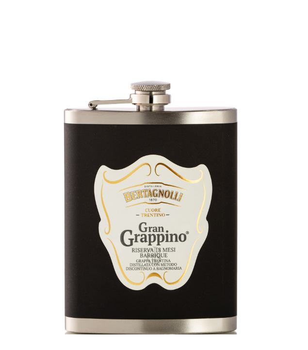 Bertagnolli Flachmann Gran Grappino Riserva  (42 % vol, 0,2 Liter) von Distilleria Bertagnolli
