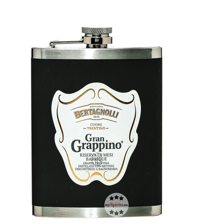 Bertagnolli Flachmann Gran Grappino Riserva  (42 % vol, 0,2 Liter) von Distilleria Bertagnolli