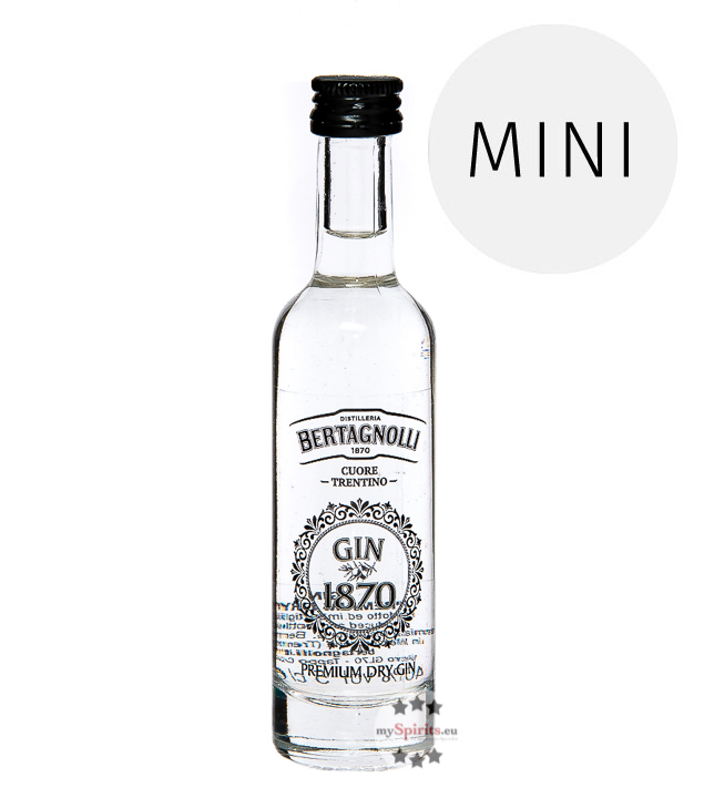 Bertagnolli Gin 1870 Premium Dry Gin  (40 % vol, 0,05 Liter) von Distilleria Bertagnolli