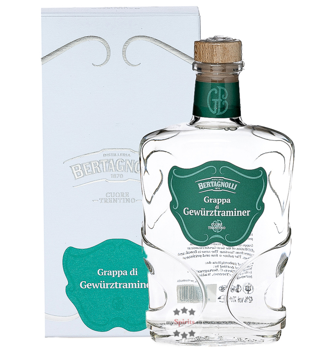 Bertagnolli Grappa di Gewürztraminer (42 % Vol., 0,7 Liter) von Distilleria Bertagnolli