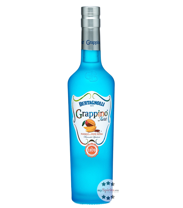 Bertagnolli Grappino Twist Mango & Pepe Rosa (28 % vol, 0,5 Liter) von Distilleria Bertagnolli