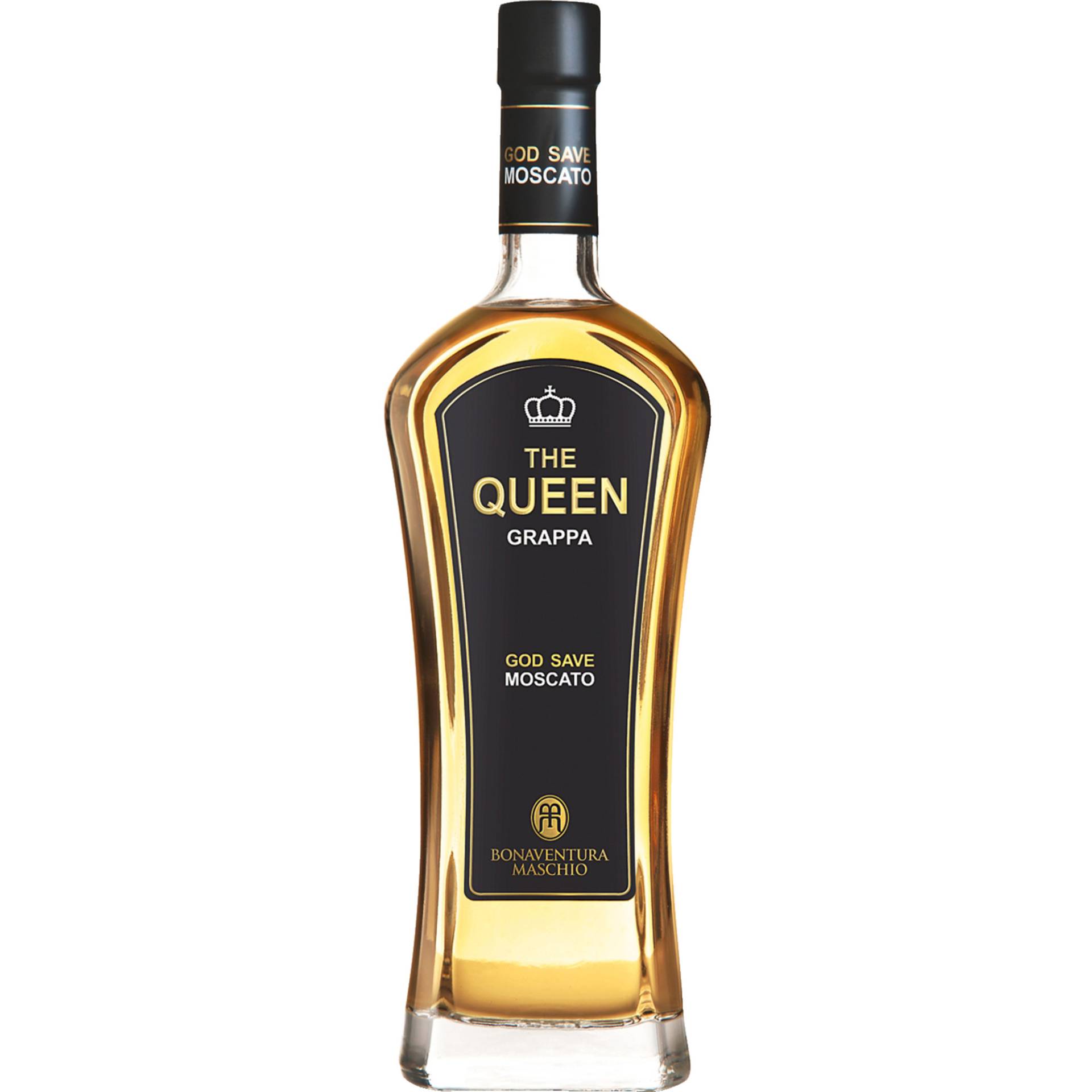 Grappa The Queen Moscato, Venetien, 0,7L, 38% Vol., Spirituosen von Distilleria Bonaventura Maschio S.R.L.- Str. delle Pere, 1 - 31018 Gaiarine (TV) - Italien