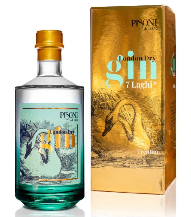 Pisoni 7 Laghi London Dry Gin (45 % vol, 0,7 Liter) von Distilleria F.lli Pisoni