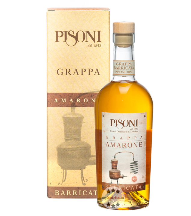 Pisoni Grappa Amarone Barricata (45 % Vol., 0,7 Liter) von Distilleria F.lli Pisoni