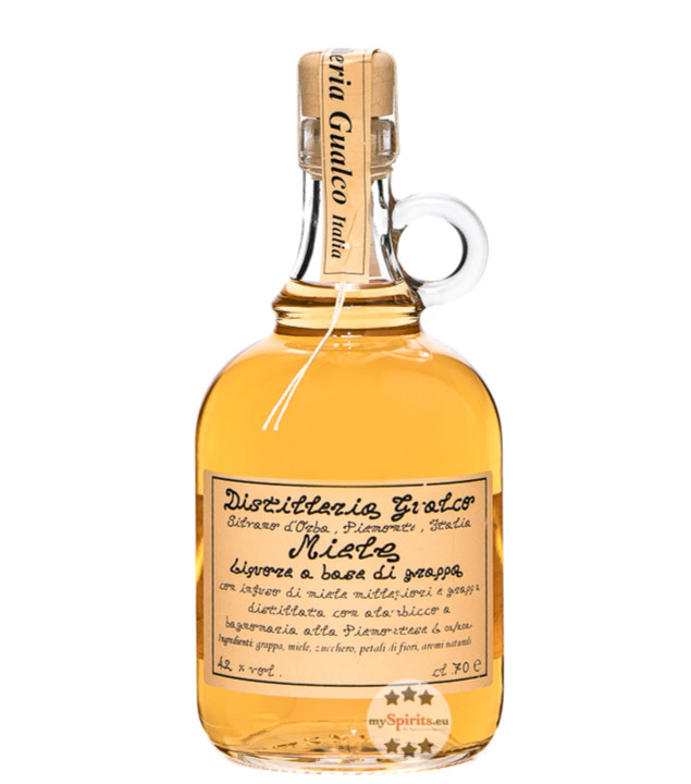 Gualco Miele Honiglikör mit Grappa (42 % vol, 0,7 Liter) von Distilleria Gualco