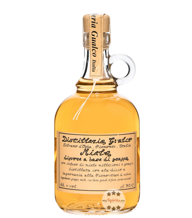 Gualco Miele Honiglikör mit Grappa (42 % vol, 0,7 Liter) von Distilleria Gualco