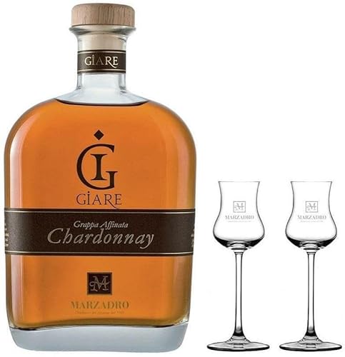 DISTILLERIA MARZADRO GRAPPA GIARE CHARDONNAY 70 CL MIT ZWEI GLÄSERN DISTILLERIA MARZADRO GRAPPA GIARE CHARDONNAY 70 CL MIT ZWEI GLÄSERN von Distilleria Marzadro