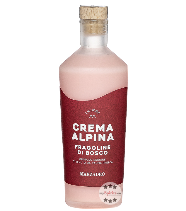 Marzadro Crema Alpina Fragoline di Bosco Erdbeerlikör (17 % Vol., 0,7 Liter) von Distilleria Marzadro