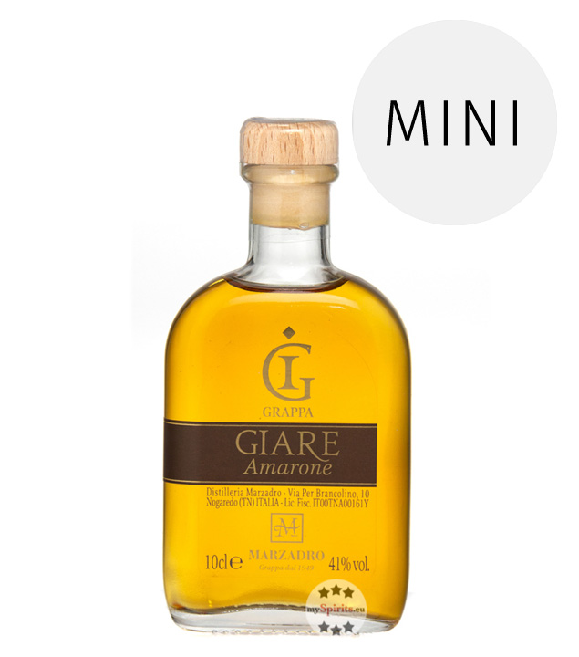 Marzadro Giare Grappa Amarone 0, (41 % Vol., 0,1 Liter) von Distilleria Marzadro