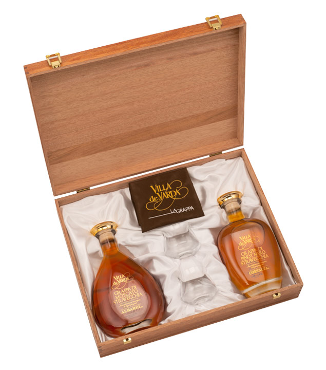 Villa de Varda Grappa Geschenkset Alta Selezione Duetto (40 % Vol., 1,4 Liter) von Distilleria Villa de Varda