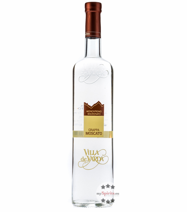 Villa de Varda Grappa Moscato Monovitigno (40 % vol., 0,7 Liter) von Distilleria Villa de Varda