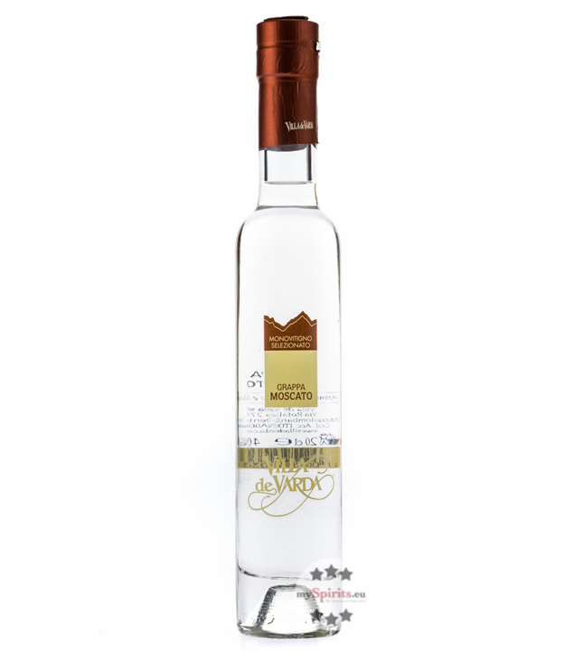 Villa de Varda Grappa Moscato Monovitigno  (40 % vol., 0,2 Liter) von Distilleria Villa de Varda