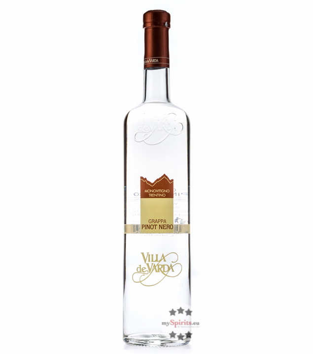 Villa de Varda Grappa Pinot Nero Monovitigno (40 % vol., 0,7 Liter) von Distilleria Villa de Varda