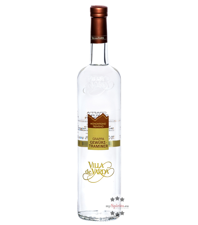 Villa de Varda Grappa Gewürztraminer Monovitigno (40 % vol., 0,7 Liter) von Distilleria Villa de Varda