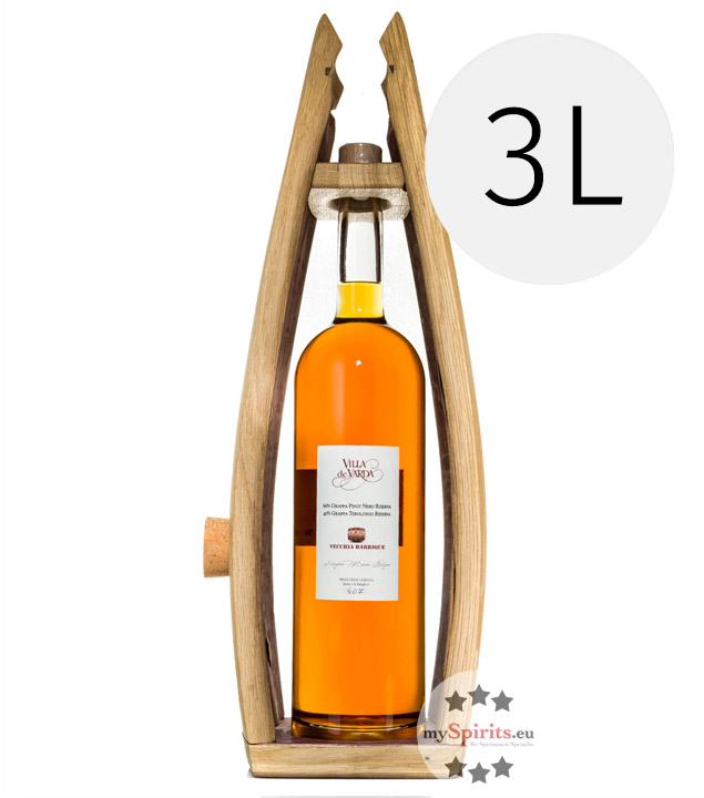 Villa de Varda Grappa Vecchia Barrique Selezione Mauro Dolzan (40 % vol., 3,0 Liter) von Distilleria Villa de Varda