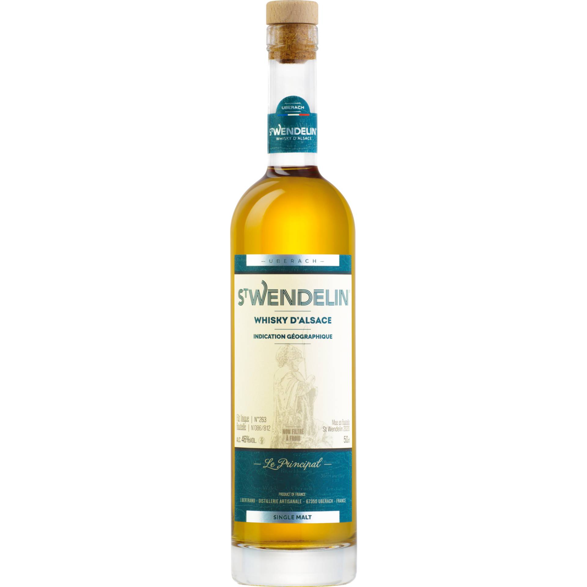 Le Principal St. Wendelin Single Malt Whisky, Frankreich Alsace Whisky, 0,5 L, 46% Vol., Elsass, Spirituosen Le Principal St. Wendelin Single Malt Whisky, Frankreich Alsace Whisky, 0,5 L, 46% Vol., Elsass, Spirituosen von Distillerie Artisanale Bertrand, 3 rue du Maréchal Leclerc, F-67350 Uberach