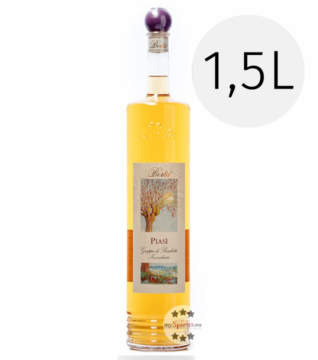 Berta Piasì Grappa Brachetto Invecchiata 1,5 l (40 % vol., 1,5 Liter) von Distillerie Berta