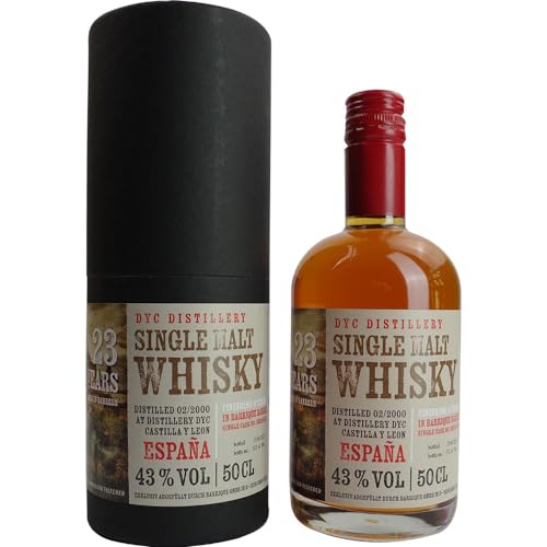 Whisky DYC Single Malt 23Jahre 2000 Single Malt Whisky DYC Vegan Distillery DYC Spanien 500ml-Fl von Distillery DYC