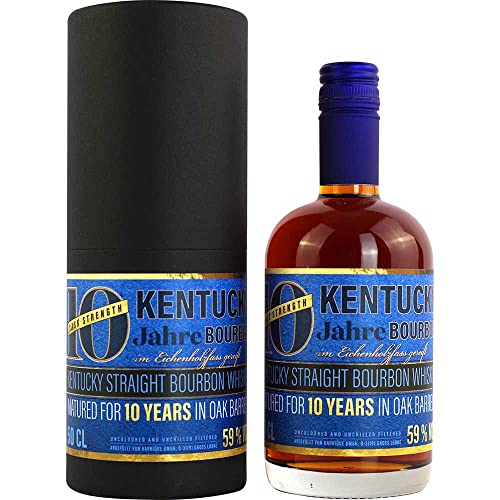 Whiskey Bourbon Kent.Straight 10 Jahre, Fassstärke Vegan Distillery Heaven Hill USA 500ml-Fl (105,60€/L) von Distillery Heaven Hill