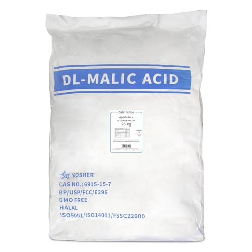 Apfelsäure Pulver 25kg Lebensmittelqualität E296 Säuerungsmittel Malic Acid von DistrEbution