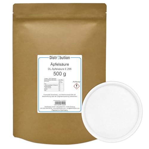 Apfelsäure Pulver 500g Lebensmittelqualität E296 Säuerungsmittel Malic Acid von DistrEbution