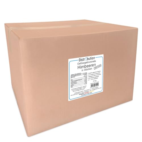 Gefriergetrocknete Himbeeren 10kg Knuspriger Snack, Ohne Zucker, Vegan von DistrEbution