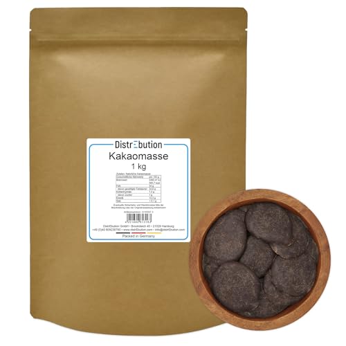 Kakaomasse 1kg rohkost ohne Zuckerzusatz vegan von DistrEbution