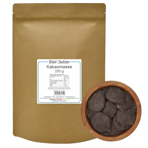 Kakaomasse 250g rohkost ohne Zuckerzusatz vegan von DistrEbution