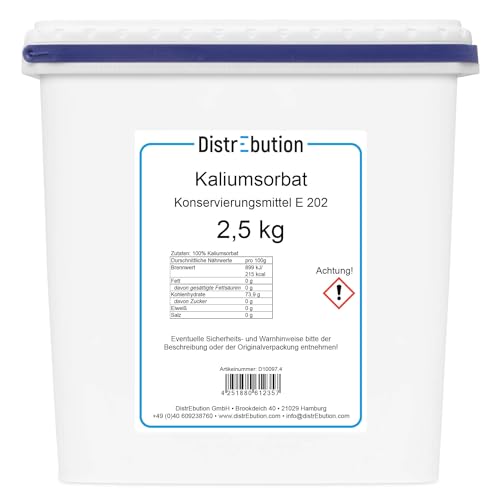 Kaliumsorbat 2,5 kg konservierungsmittel lebensmittelqualität E202 von DistrEbution
