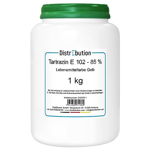 Lebensmittelfarbe Gelb hochkonzentriert Pulver 1kg wasserlöslich E102 von DistrEbution