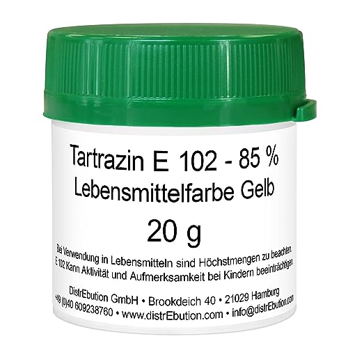 Lebensmittelfarbe Gelb hochkonzentriert Pulver 20 g wasserlöslich E102 Lebensmittelfarbe Gelb hochkonzentriert Pulver 20 g wasserlöslich E102 von DistrEbution