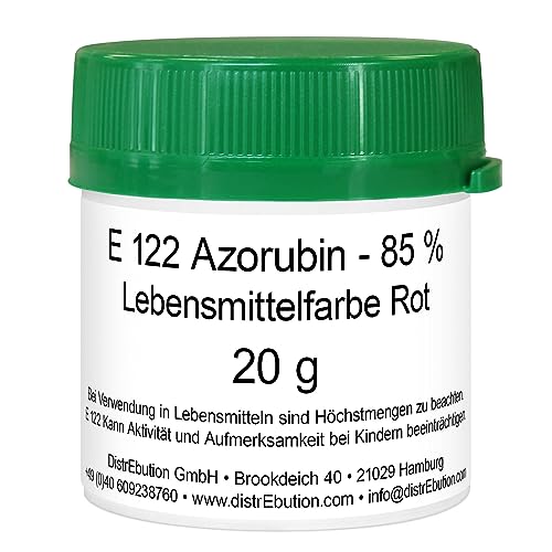 Lebensmittelfarbe Rot hochkonzentriert Pulver 20 g wasserlöslich E122 von DistrEbution