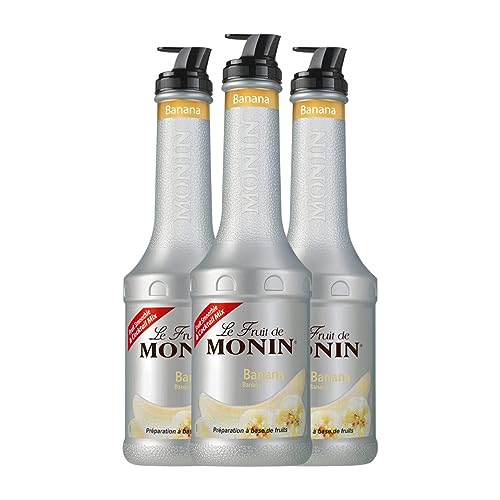 Schnapp MoninCocktail Püree Banane Banane ohne Alkohol Flasche Rakete 1 L (Box mit 3 Flaschen à 1 l) von Distribuidor