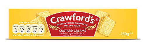Crawfords Custard Creams Biscuits - Pack Size = 12x150g von Ditac