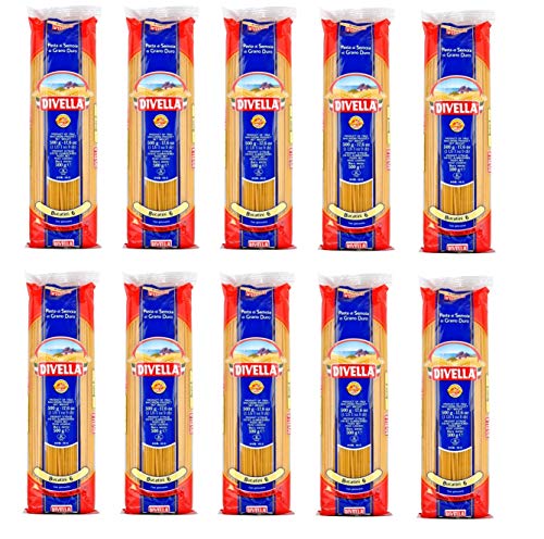 10x Pasta Divella 100% Italienisch Bucatini N° 6 Kochen 7 Minuten 500g von Divella