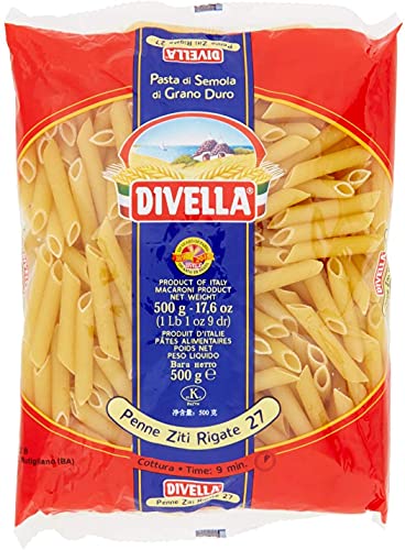 10x Pasta Divella 100% Italienisch N° 27 Penne Ziti Rigate 500g von Divella