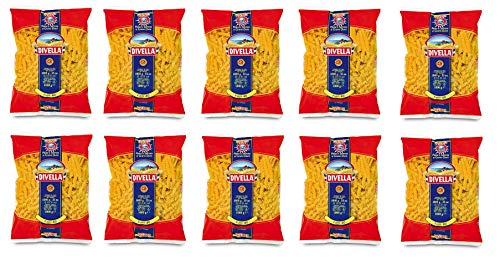 10x Pasta Divella 100% Italienisch N° 40 Fusilli 500g von Divella