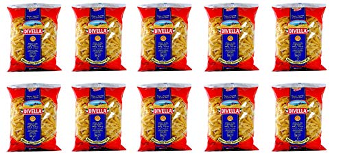 10x Pasta Divella 100% Italienisch N° 42 Mezze penne Rigate 500 g von Divella