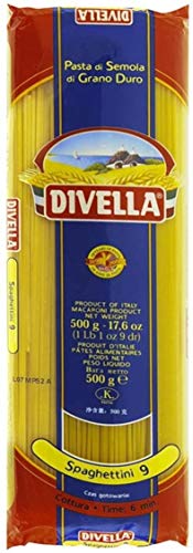 10x Pasta Divella 100% Italienisch Spaghettini N° 9 500g von Divella