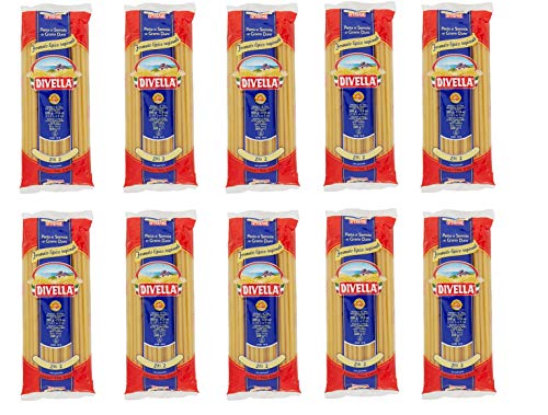 10x Pasta Divella 100% Italienisch Ziti N° 2 Kochen 8 Minuten 500g von Divella