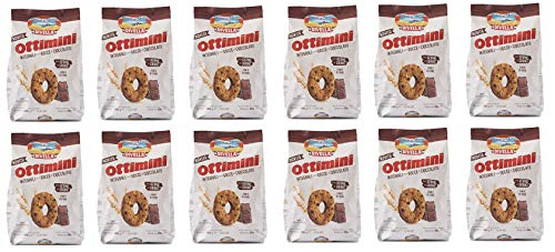 12x Divella Ottimini Integrali con gocce di cioccolato Vollkornkekse mit Schokoladenstückchen und Weizenkeimen Italienische Kekse 350g biscuits cookies 12x Divella Ottimini Integrali con gocce di cioccolato Vollkornkekse mit Schokoladenstückchen und Weizenkeimen Italienische Kekse 350g biscuits cookies von Divella