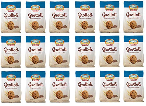 18x Divella Grottoli con gocce di cioccolato Italienische Shortbread Kekse Mit Schokoladenstückchen 400g biscuits cookies von Divella