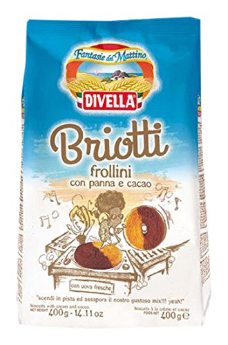 3x Divella Briotti Shortbread Kekse mit frischer Sahne und Kakao 400g biscuits cookies Italienische Kekse von Divella