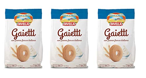 3x Divella Gaietti Shortbread Kekse mit frischer italienischer Sahne 400g biscuits cookies von Divella