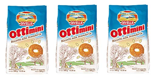 3x Divella Ottimini Biscotti alle Mandorle Shortbread Kekse mit gehackten Mandeln 350g biscuits cookies italienische Kekse 3x Divella Ottimini Biscotti alle Mandorle Shortbread Kekse mit gehackten Mandeln 350g biscuits cookies italienische Kekse von Divella
